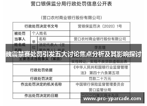 魏震禁赛处罚引发五大讨论焦点分析及其影响探讨